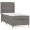 vidaXL Box spring postelja z vzmetnico temno siva 80x200 cm blago