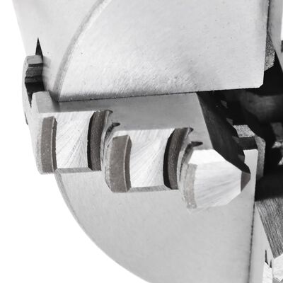 vidaXL Stružna glava s 4 čeljustmi in samo-centriranjem 80 mm jeklo