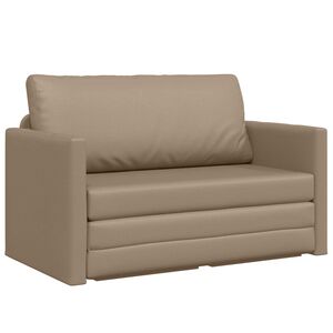 vidaXL Sofa postelja 110cm Kapučino Umetno usnje