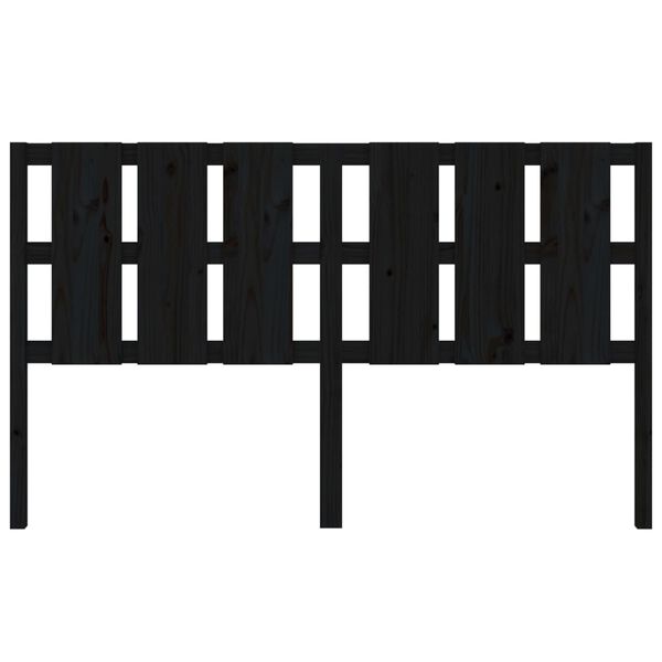 vidaXL Posteljno vzglavje črno 185,5x4x100 cm trdna borovina