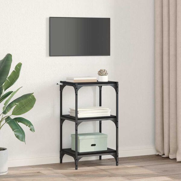 vidaXL Knjigovni omar Črni hrast 40 x 33 x 70,5 cm