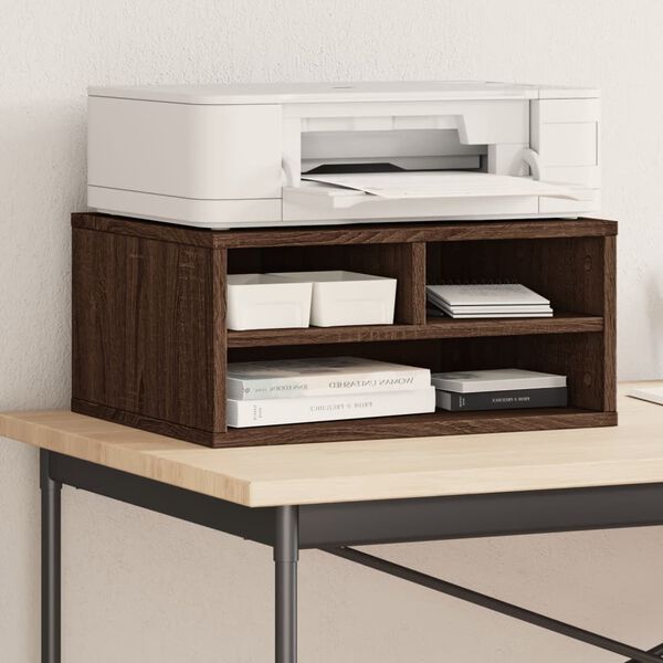 vidaXL Stojalo za tiskalnik rjavi hrast 49x40x22,5 cm inženirski les