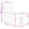 vidaXL Box spring postelja z vzmetnico modra 90x200 cm blago