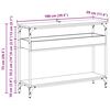 vidaXL Konzolna miza Črni hrast 100 x 29 x 75 cm Konstruiran les