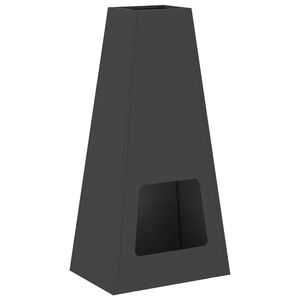 vidaXL Kamin za ogenj Črna 50 x 35 x 100 cm Vremensko odporno jeklo