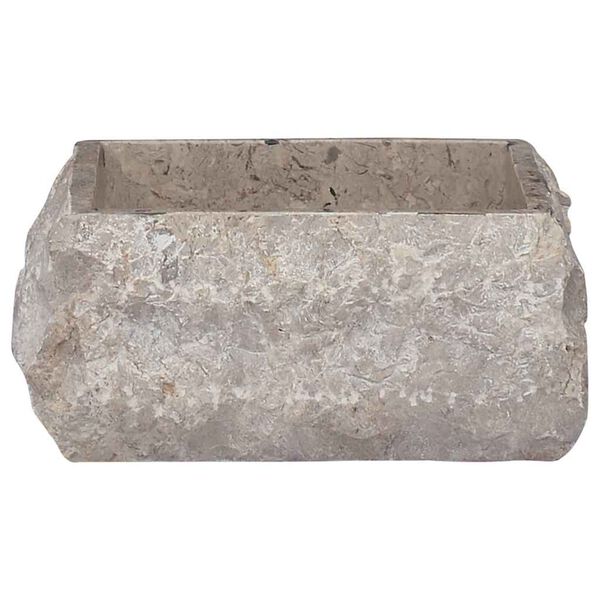 vidaXL Umivalnik siv 30x30x13 cm marmor