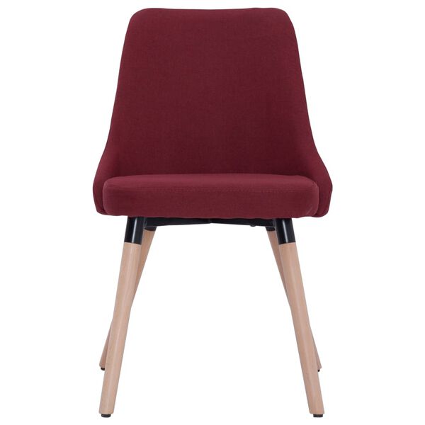 vidaXL Jedilni stoli 2 kosa vinsko rdeče blago