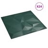 vidaXL Stenske plo&scaron;če 24 pcs Zelena 50 x 50 cm XPS Pena