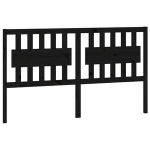 vidaXL Posteljno vzglavje črno 155,5x4x100 cm trdna borovina