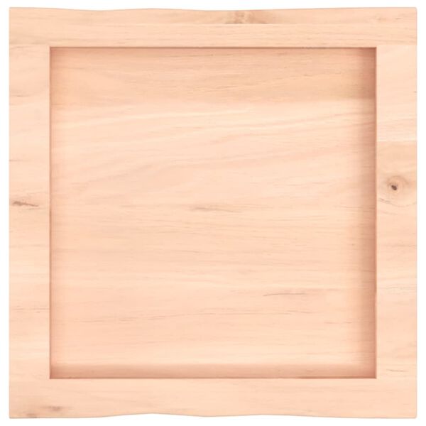 vidaXL Mizna plo&scaron;ča 40x40x(2-6) cm neobdelana hrastovina naraven rob