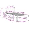 vidaXL Konstrukcija postelje Bela 75 x 190 cm Masivno borovo les