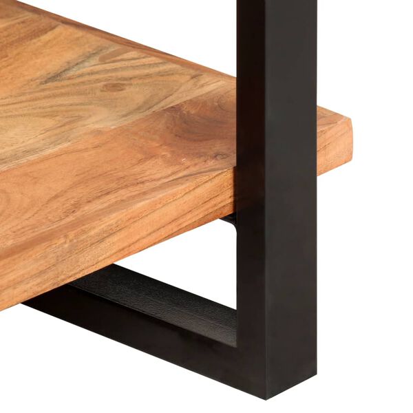 vidaXL Knjižna omara 4-nadstropna 80x40x180 cm trden akacijev les