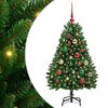 vidaXL Umestno božično drevo 120 cm 150 LED Toplo bela PVC in jeklo