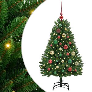 vidaXL Umestno božično drevo 120 cm 150 LED Toplo bela PVC in jeklo
