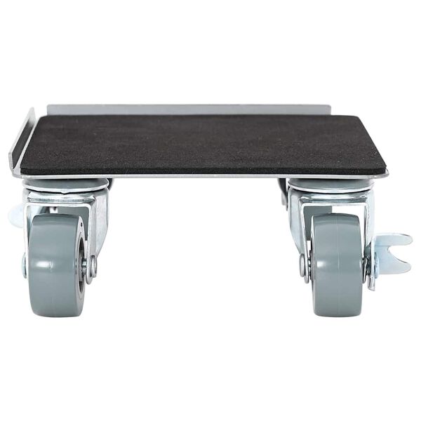 vidaXL Pohi&scaron;tveni valjčki 4 kosi z dvigalom 13,5x13,5x6 cm jeklo 1300 kg