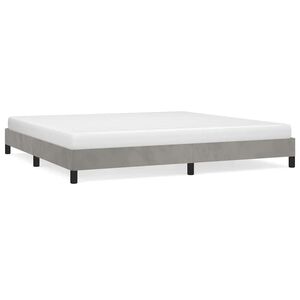 vidaXL Posteljni okvir brez vzmetnice svetlo siv 200x200 cm žamet
