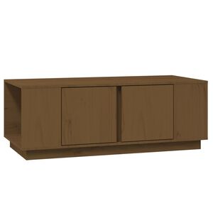 vidaXL Klubska mizica medeno rjava 110x50x40 cm trdna borovina