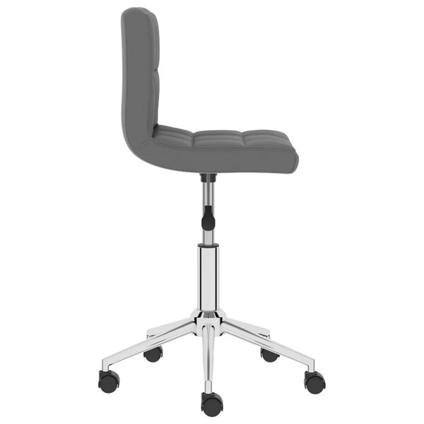 vidaXL Vrtljivi jedilni stoli 6 kosov umetno usnje sive barve