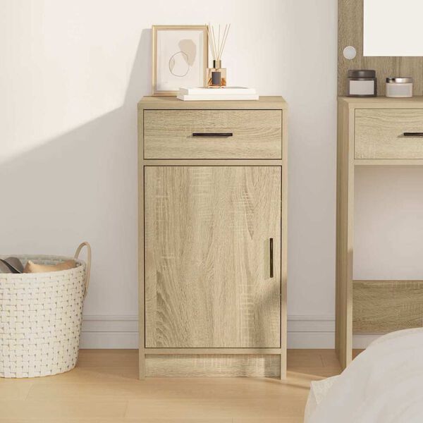 vidaXL Strani šal sonoma hrast 40 x 40,5 x 75 cm Konstruiran les