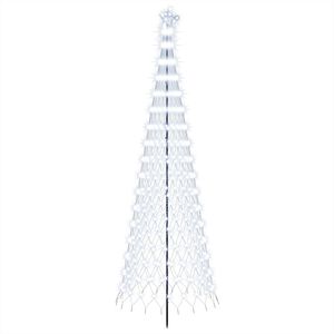 vidaXL LED božično drevesce EKENAS 300 cm 350 LED Hladno bela elezo