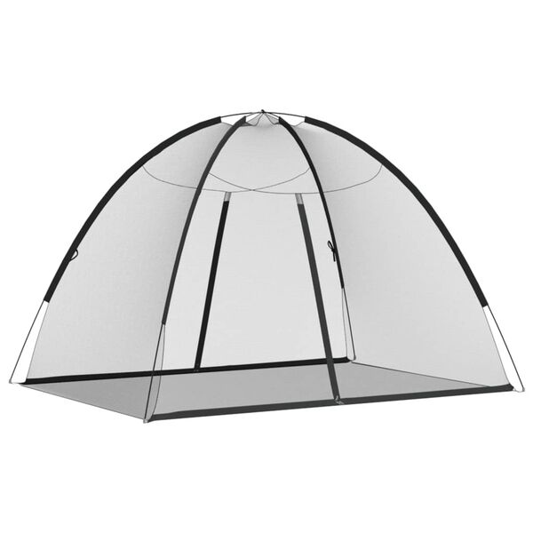 vidaXL Komarnik mongolski z vrati 220 mreža&nbsp;črna&nbsp;200x150x140 cm