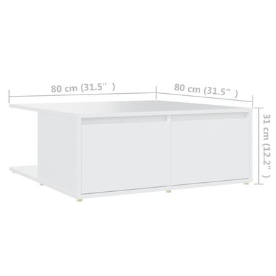 vidaXL Klubska mizica 80x80x31 cm iverna plošča