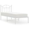 vidaXL Kovinski posteljni okvir brez vzmetnice z vzglavjem 75x190 cm