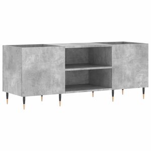 vidaXL Omarica za gramofonske plo&scaron;če betonsko siva 121x38x48 cm les