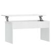 vidaXL Klubska mizica visok sijaj bela 102x50,5x52,5 cm konstr. les