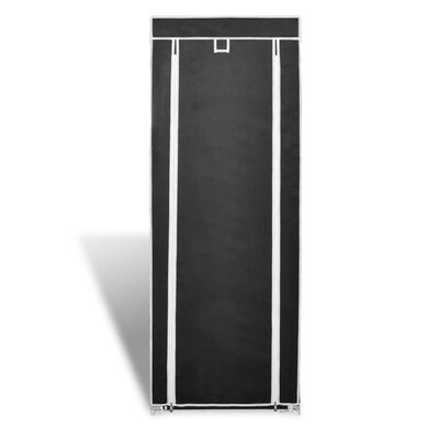 Omara za Čevlje s Pokrivalom Blago 57 x 29 x 162 cm Črne Barve