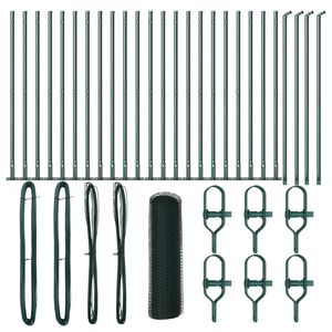 vidaXL Steber ograje. Zelena