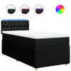 vidaXL Box spring postelja z vzmetnico črna 100x200 cm blago