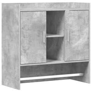 vidaXL Stenska polica Montaža za steno Betonsko siva 80 x 36 x 80 cm