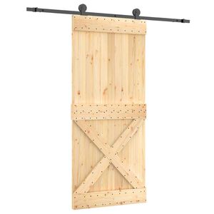 vidaXL Drsna vrata 90 x 210 cm Masiven borov les (neobdelan)