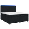 vidaXL Postelja boxspring z vzmetnico Črna 180 x 200 cm Blago