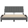 vidaXL Posteljni okvir brez vzmetnice Hanko temno siv 140x190 cm blago
