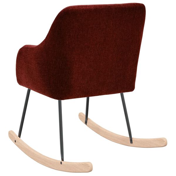 vidaXL Gugalni stol vinsko rdeče blago