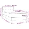 vidaXL Box spring postelja z vzmetnico temno modra 100x200 cm žamet