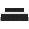 vidaXL Otomanski posteljni okvir z vzmetnico črn 180x200cm žamet