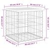 vidaXL Vrtna klop gabion 43x44x42 cm trden les douglas