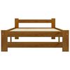 vidaXL Posteljni okvir medeno rjav iz trdne borovine 100x200 cm