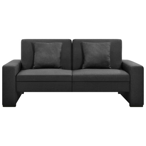 vidaXL Kavč z leži&scaron;čem temno sivo blago