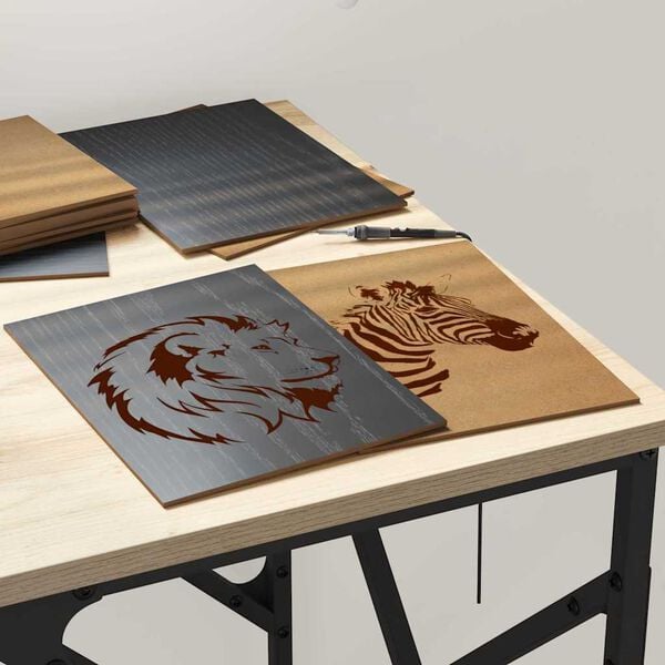 vidaXL Dekorativni paneli 150 pcs Črni hrast 15 x 21 x 0.3 cm