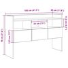vidaXL Sideboard artisian hrast 105x30x70 cm konstruiran les