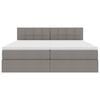 vidaXL Postelja s shranjevanjem Taupe 180 x 200 cm Umjetno usnje
