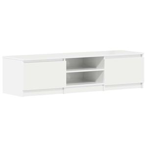 vidaXL TV omarica visok sijaj bela 140x40x35,5 cm iverna plo&scaron;ča