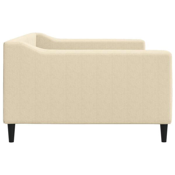 vidaXL Raztegljiva postelja krem 100x200 cm blago