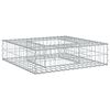 vidaXL Gabionska dvignjena postelja 80 x 80 x 20 cm Cinkana jeklena