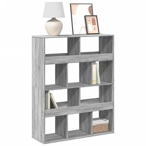 vidaXL Knjižna omara siva sonoma 100x33x125,5 cm inženirski les