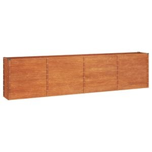 vidaXL Vrtna visoka greda rusty 320x40x77 cm corten jeklo